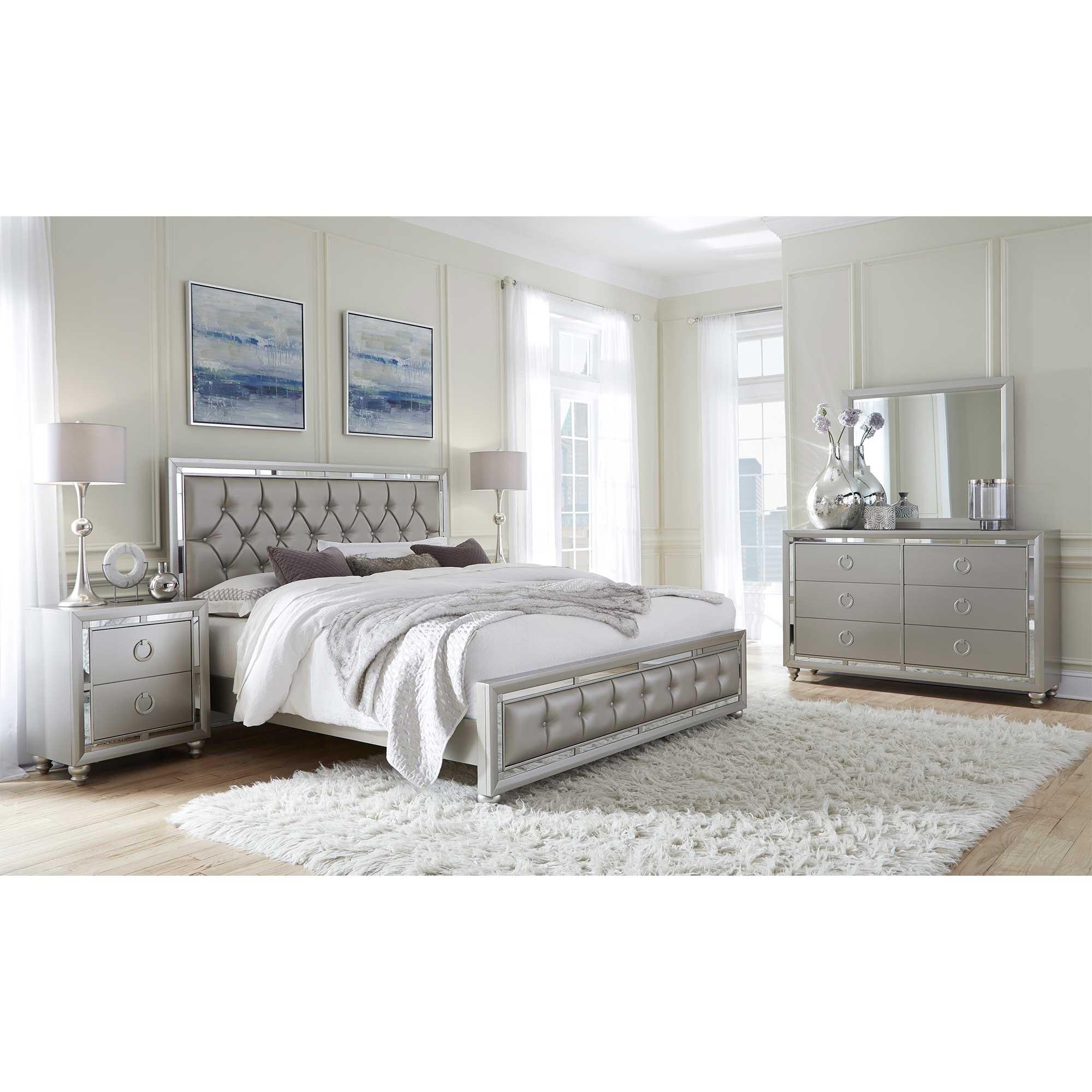 King silver store bedroom set